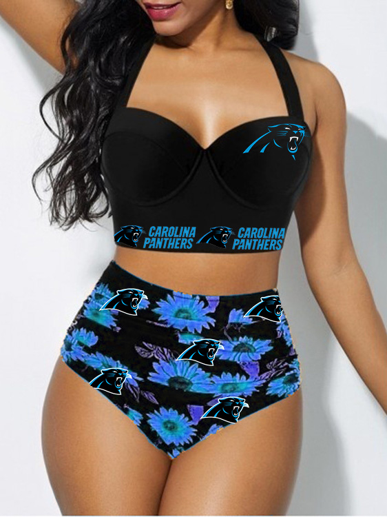 Carolina Panthers Sexy Print Bikini Swimsuit