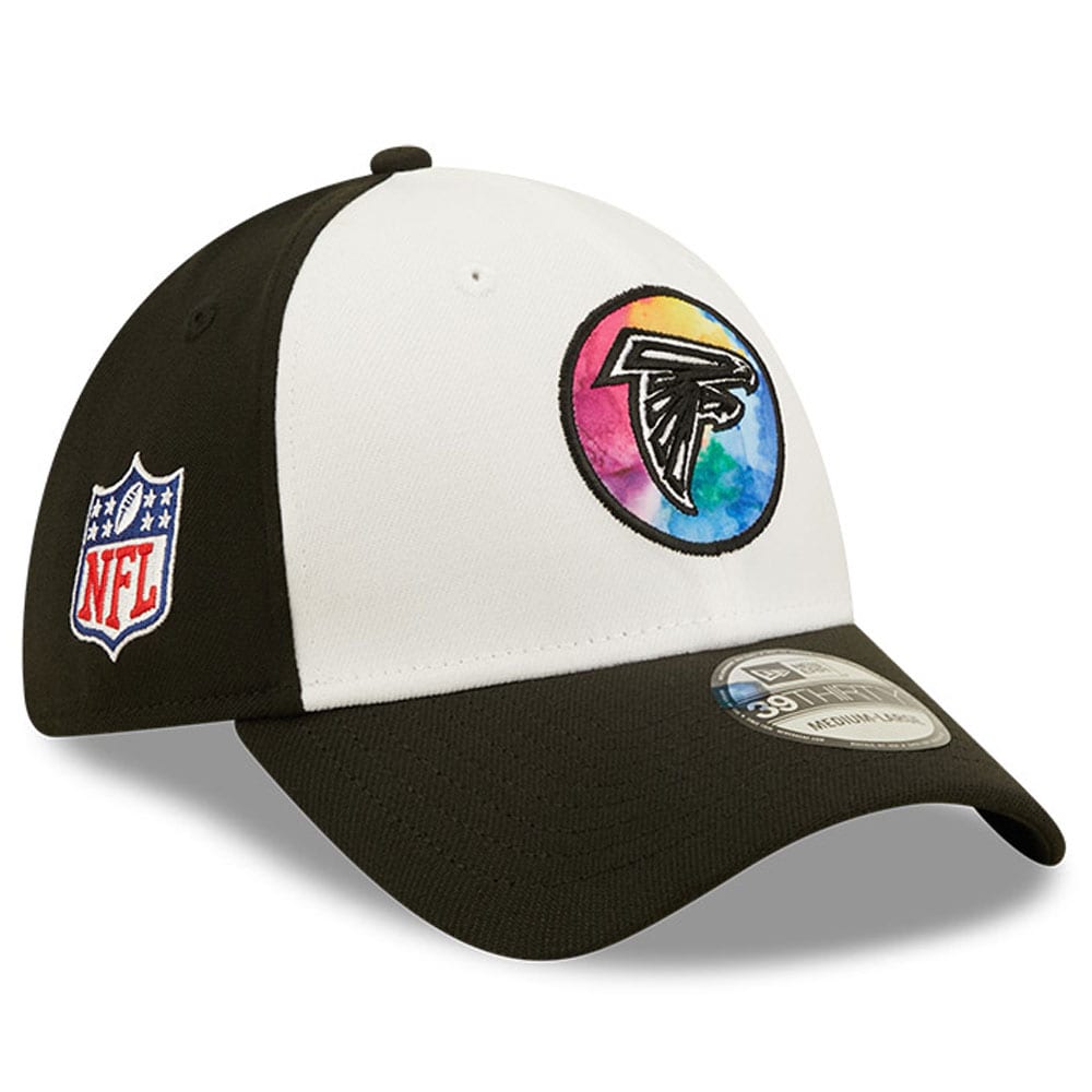 Atlanta Falcons Men's White/Black 2022 Crucial Catch 39THIRTY Coaches Flex Hat