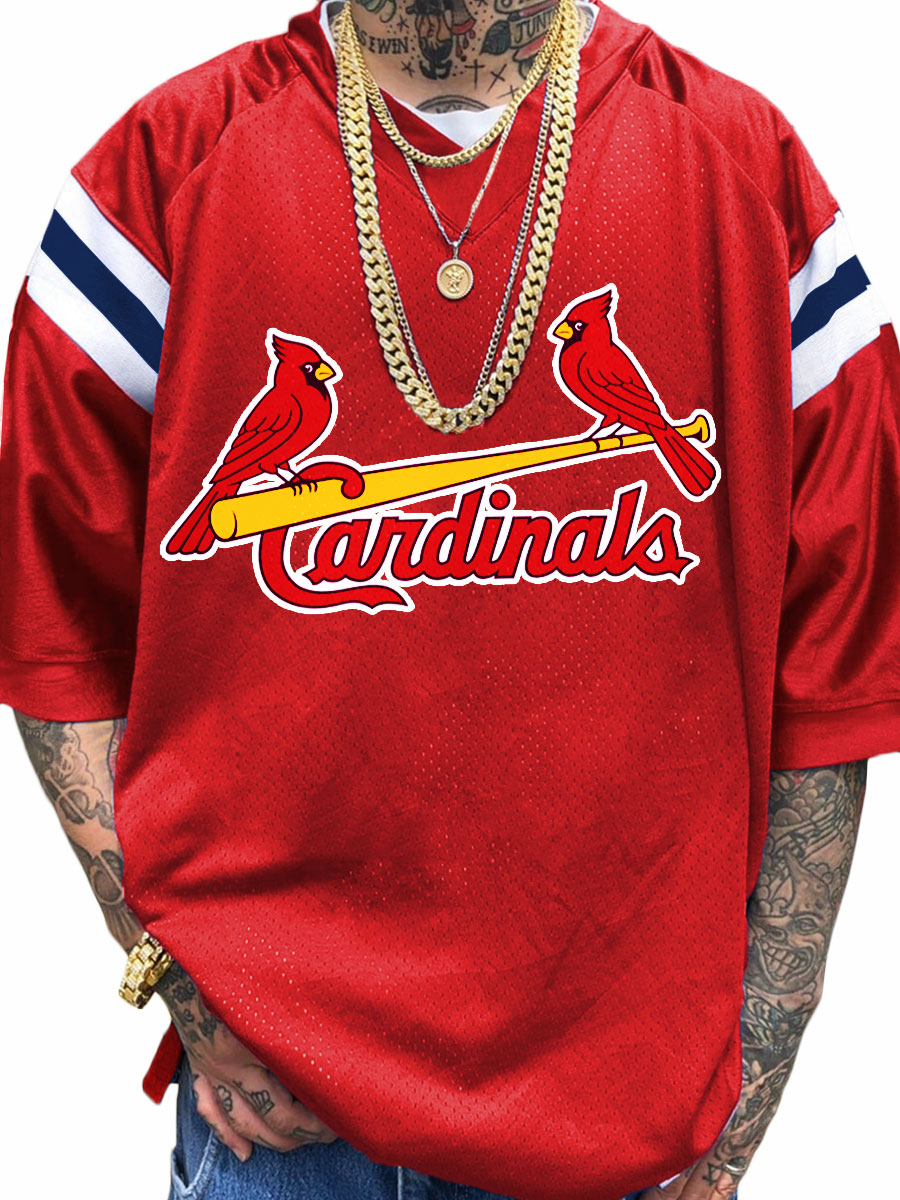 St. Louis Cardinals MLB Men's Fashion V-Neck Short Sleeve Jersey