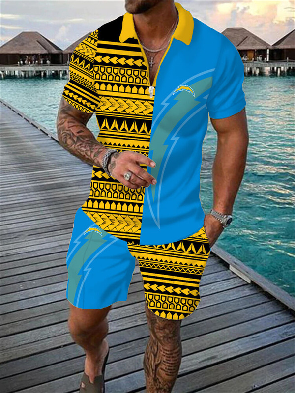 Los Angeles Chargers Limited Edition Polo Shirt And Shorts Two-Piece Suits
