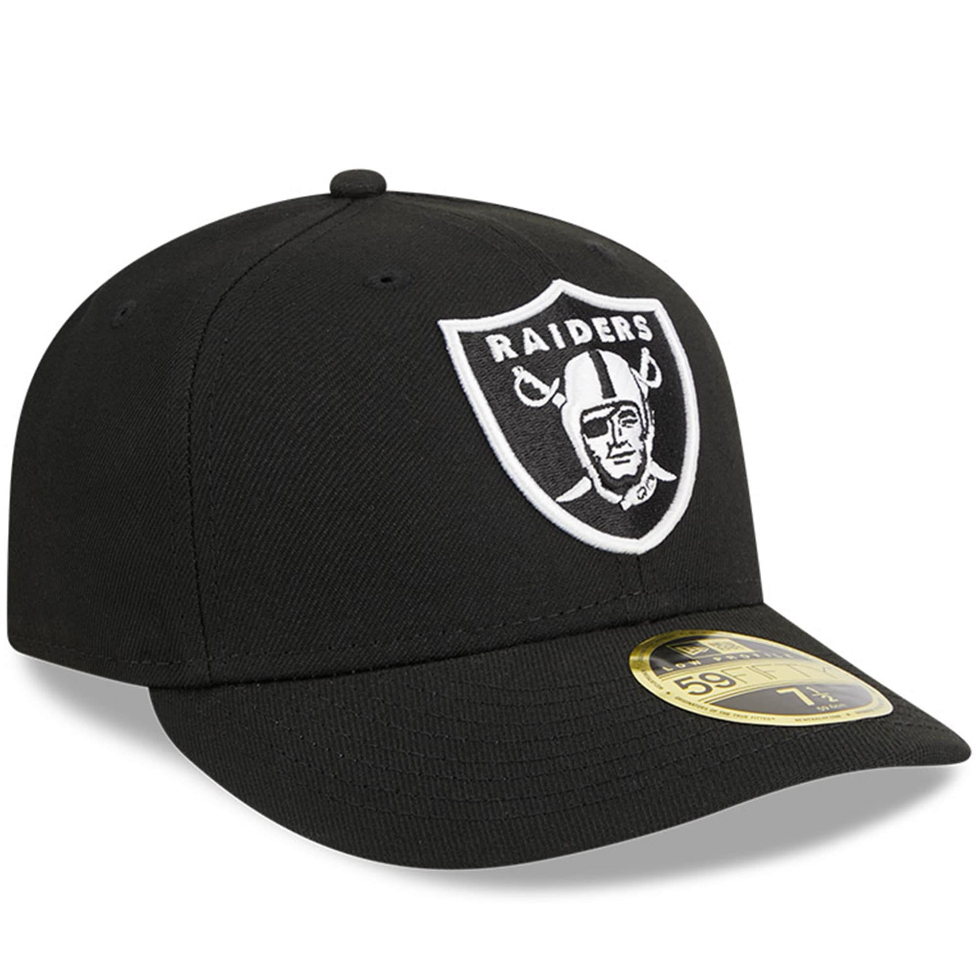 Las Vegas Raiders Men's   Black 2023  Crucial Catch Low Profile 59FIFTY Fitted Hat