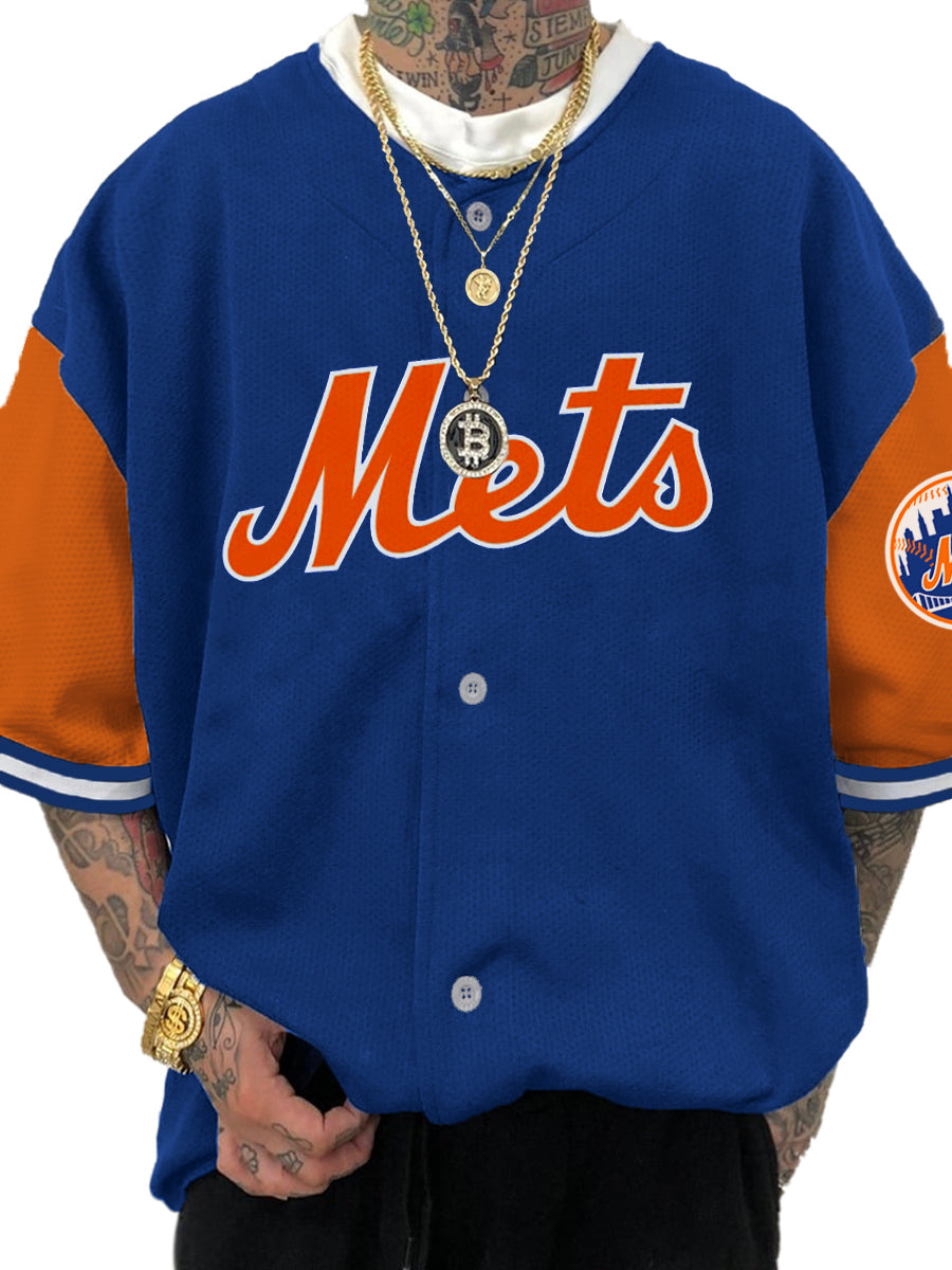 New York Mets  Fashion Men's Fashion Short Sleeve Jersey
