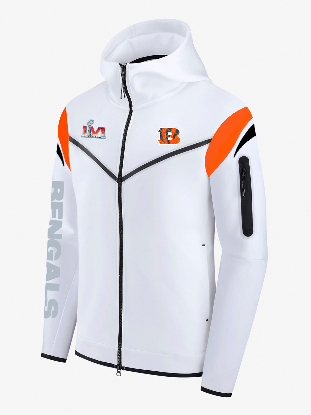 Cincinnati Bengals LVI White Diamond Full-Zip Jacket