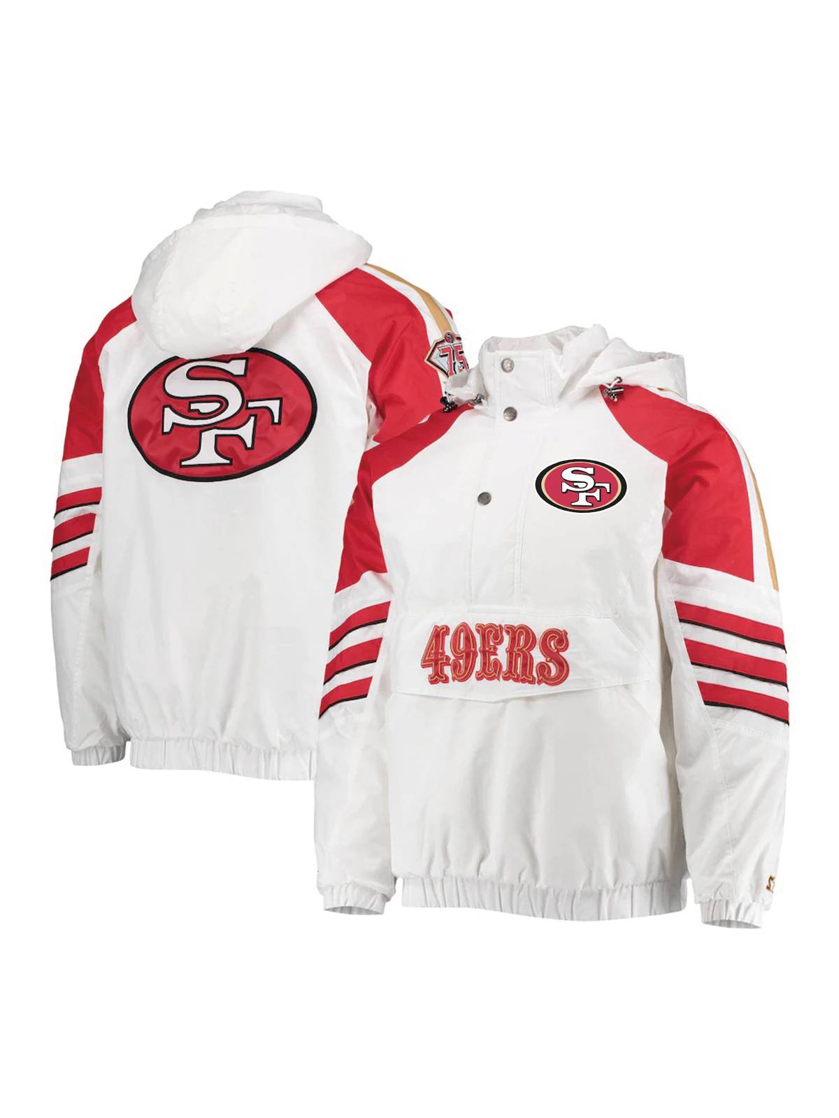 San Francisco 49ers Half-Snap Hoodie Jacket