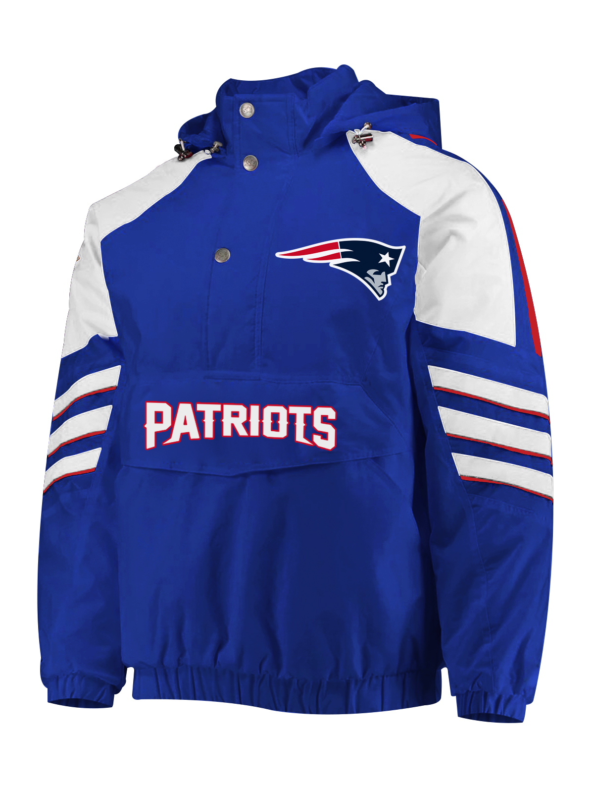 New England Patriots NE Half-Snap Hoodie Jacket