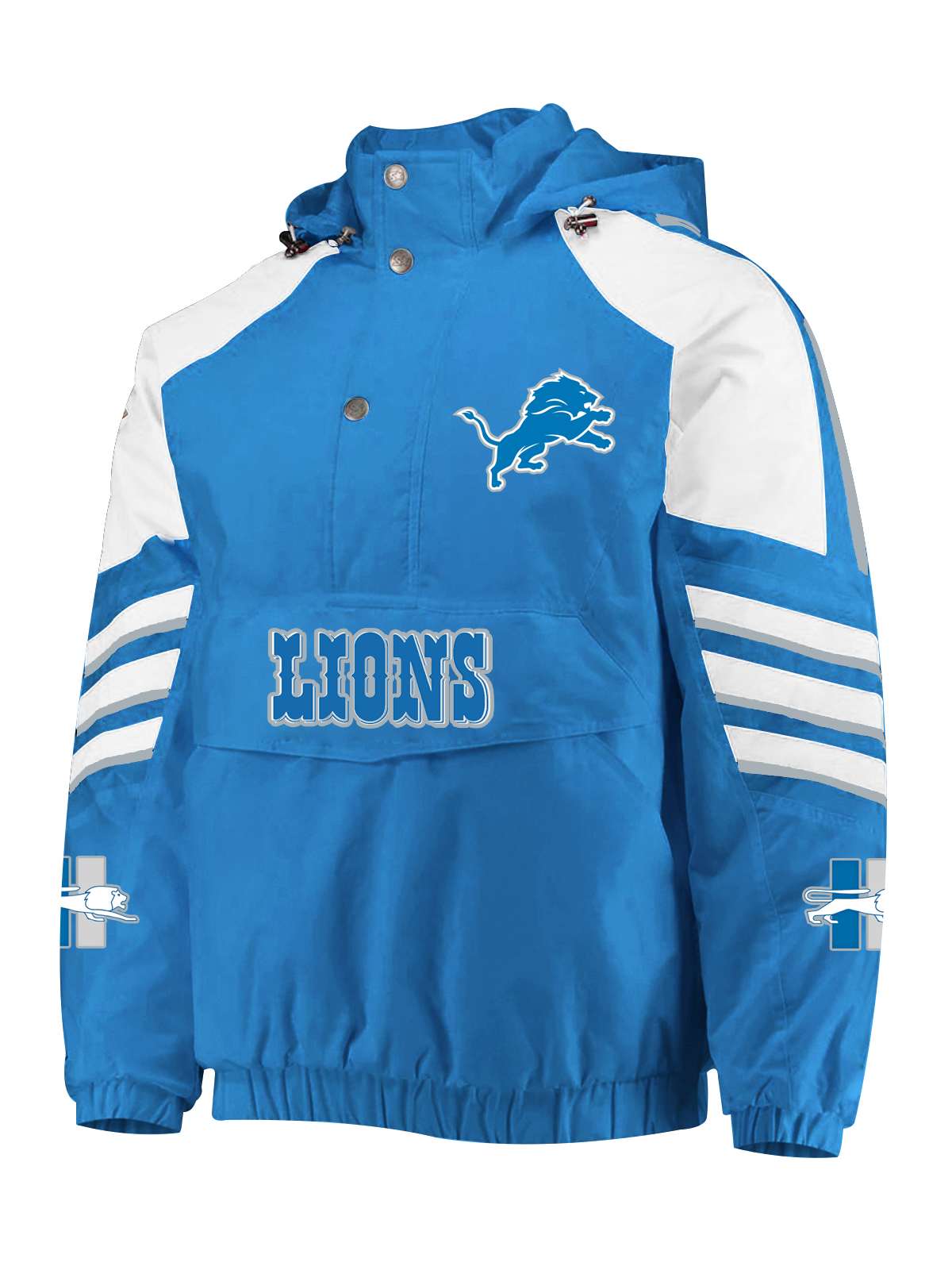 Detroit Lions Half-Snap Hoodie Jacket