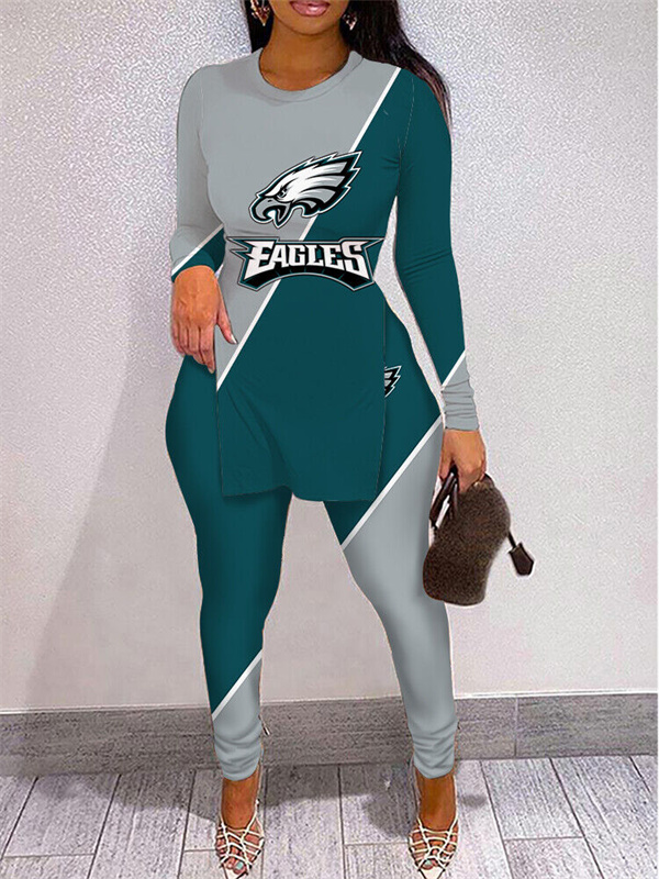 Philadelphia Eagles Limited Edition High Slit Shirts And Leggings Two-Piece Suits