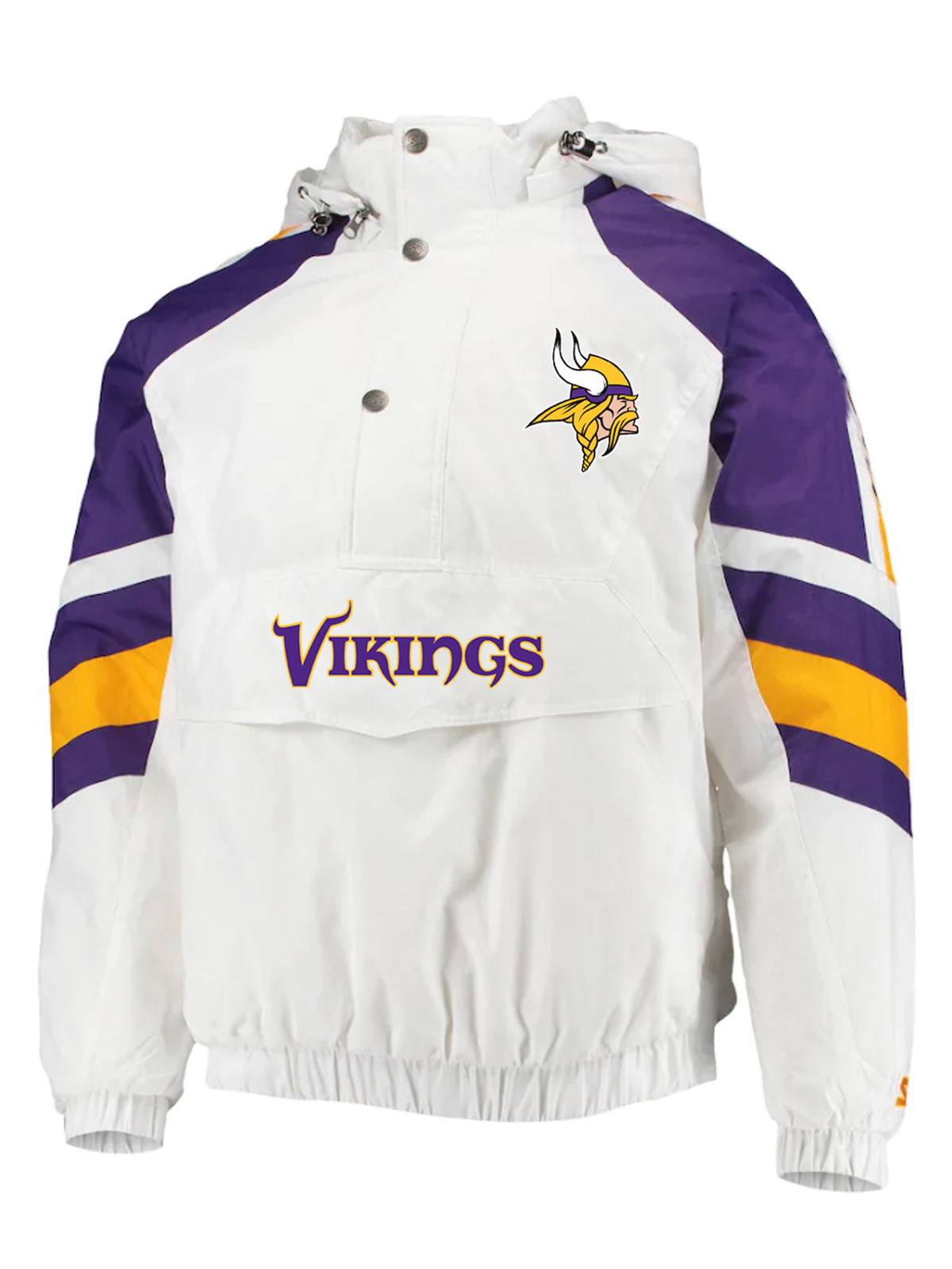 Minnesota Vikings Half-Snap Hoodie Jacket