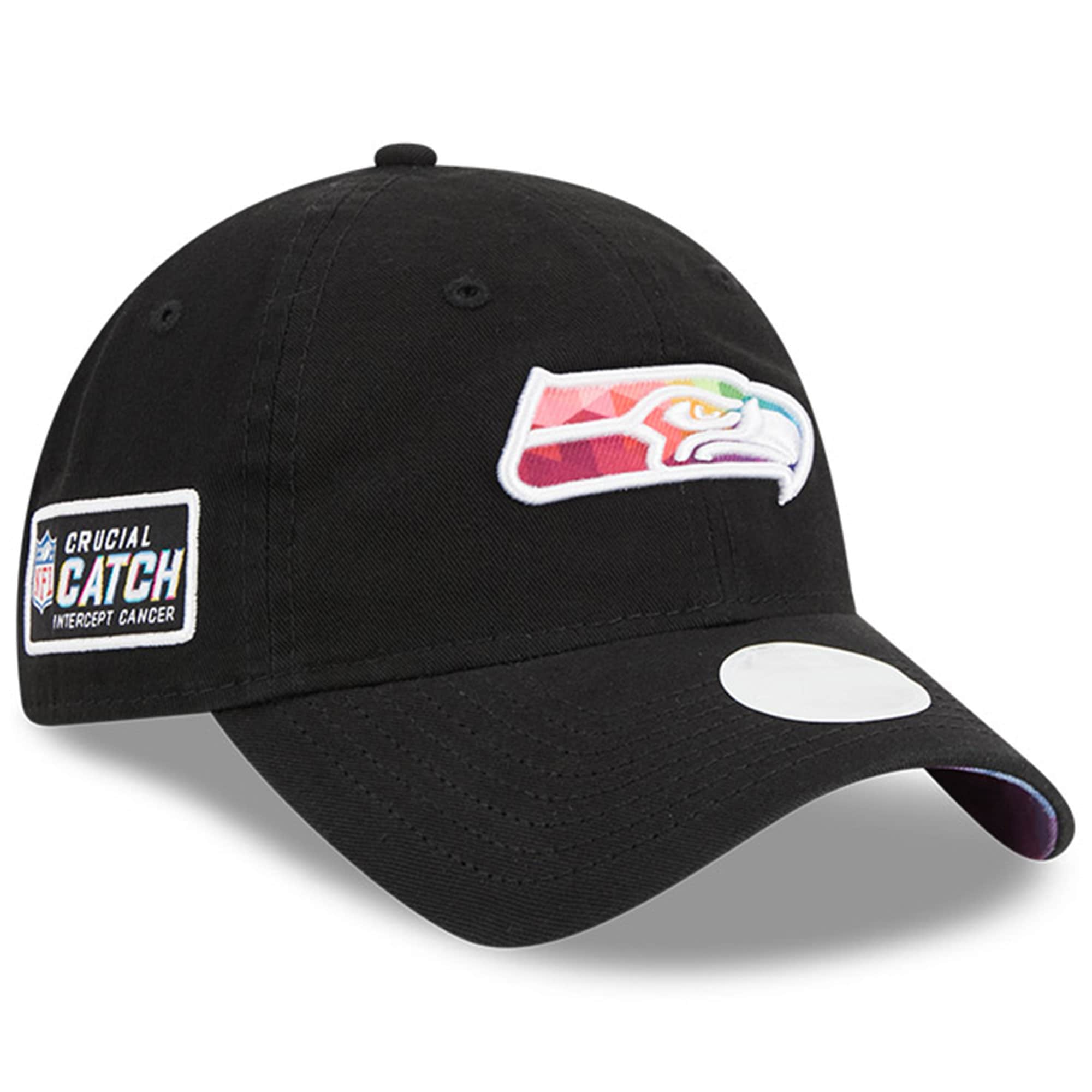 Seattle Seahawks Women's Black 2023 Crucial Catch 9TWENTY Adjustable Hat