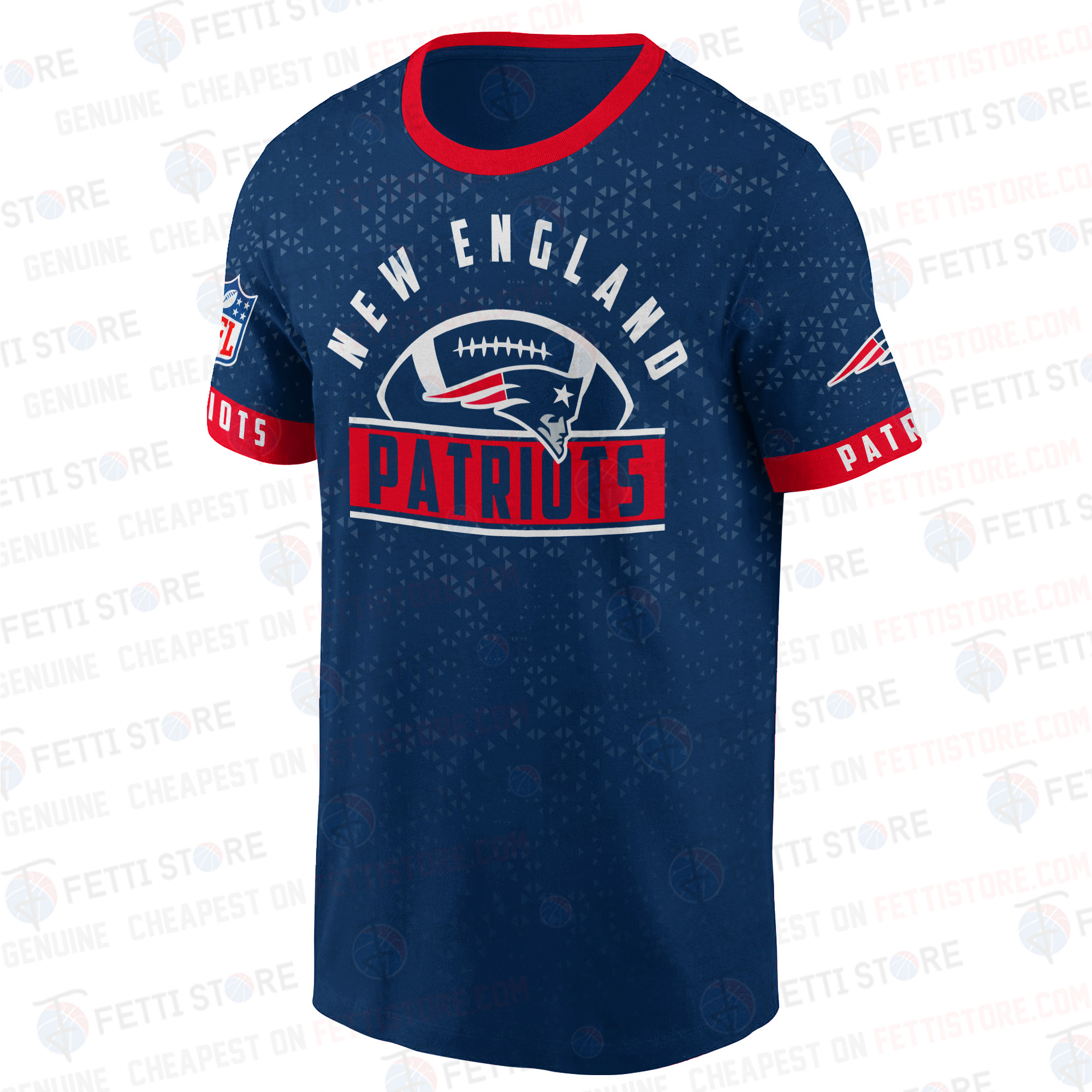 New England Patriots American Football Leauge Pattern 3D T-Shirt SH1