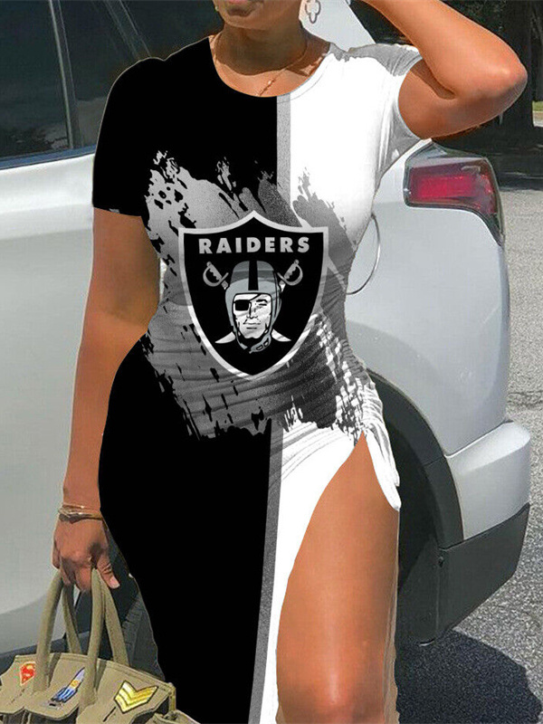Las Vegas Raiders Women's Slit Bodycon Dress