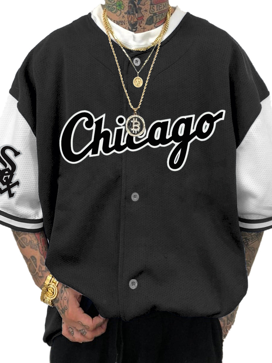 Chicago White Sox Fashion Men's Fashion Short Sleeve Jersey