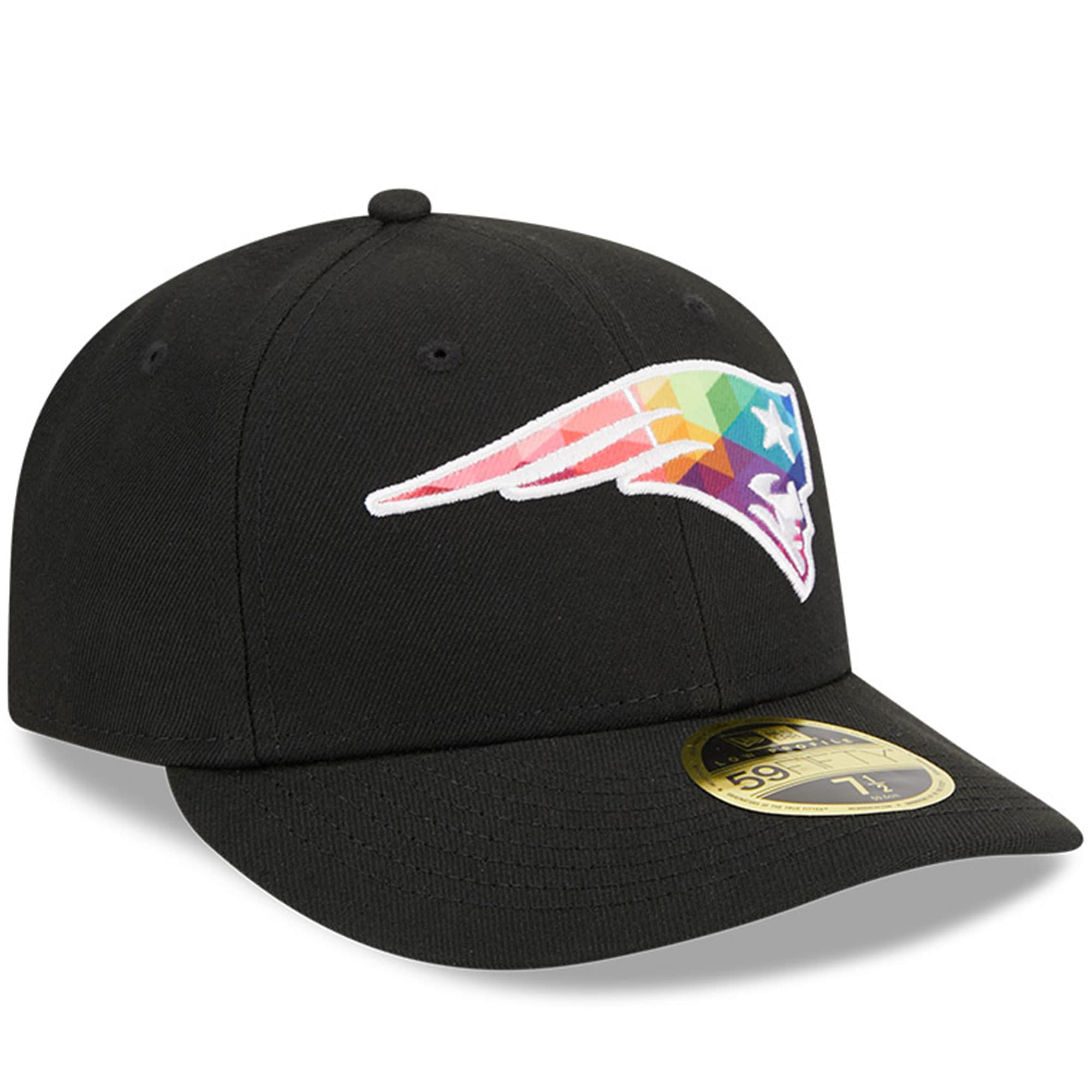 New England Patriots Men's   Black 2023  Crucial Catch Low Profile 59FIFTY Fitted Hat