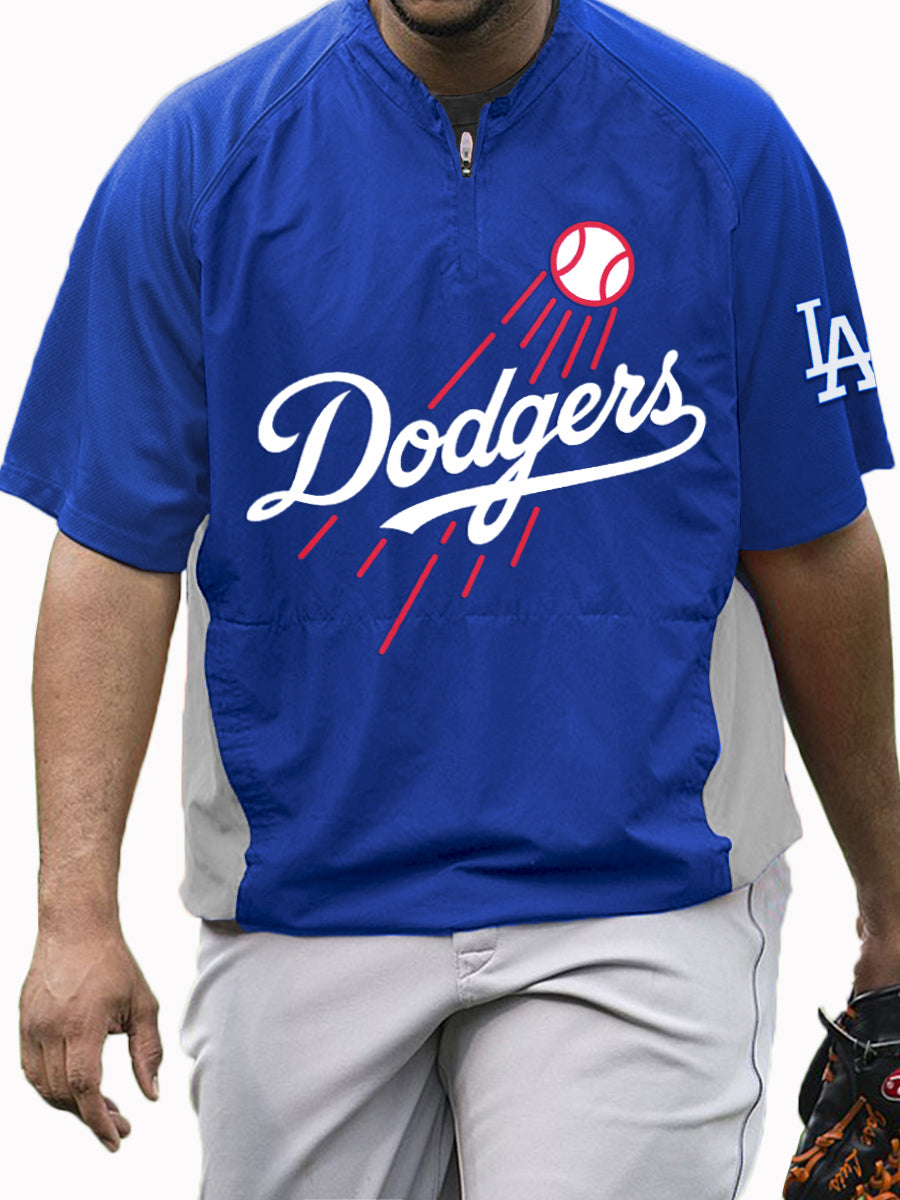 Los Angeles Dodgers MLB Men's Raglan Short Sleeve Sports Top