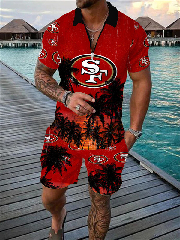 San Francisco 49ers Limited Edition Polo Shirt And Shorts Two-Piece Suits