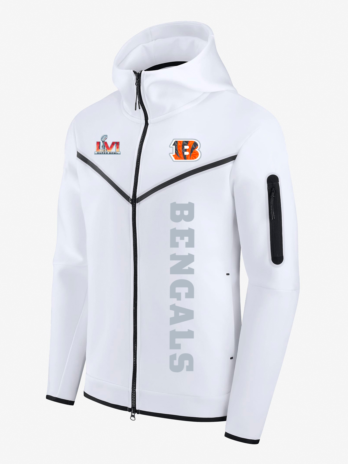 Cincinnati Bengals LVI White Diamond Full-Zip Jacket