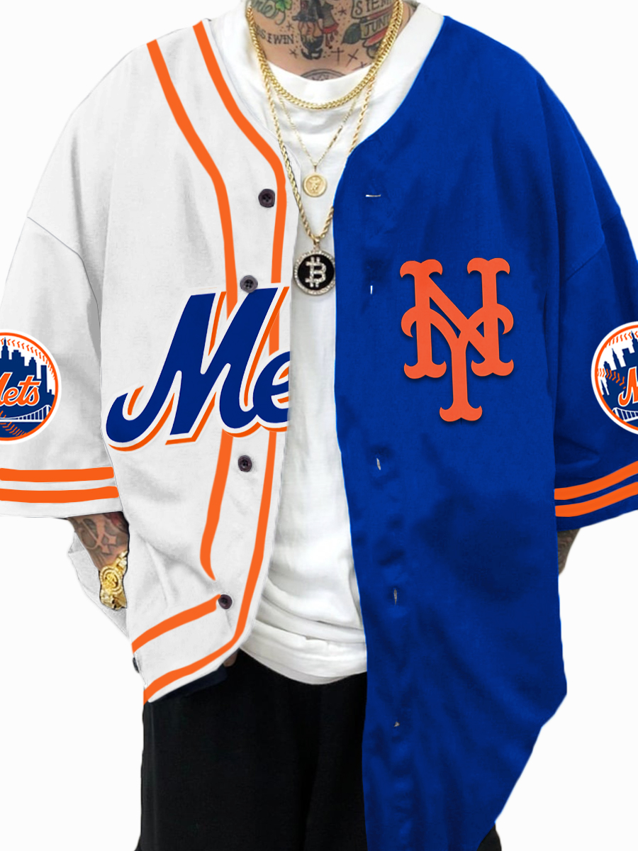 New York Mets MLB Men's Fashion Short Sleeve Jersey