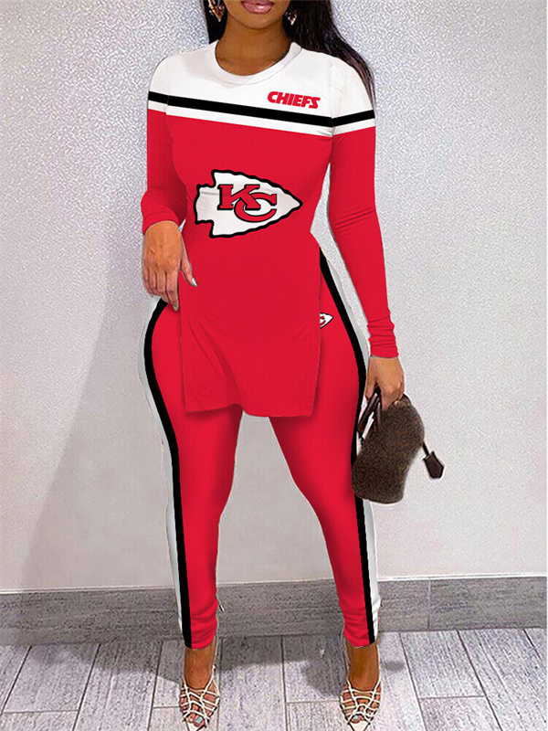 Kansas City Chiefs Limited Edition High Slit Shirts And Leggings Two-Piece Suits