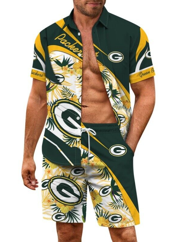 Green Bay Packers Limited Edition Hawaiian Shirt And Shorts Two-Piece Suits