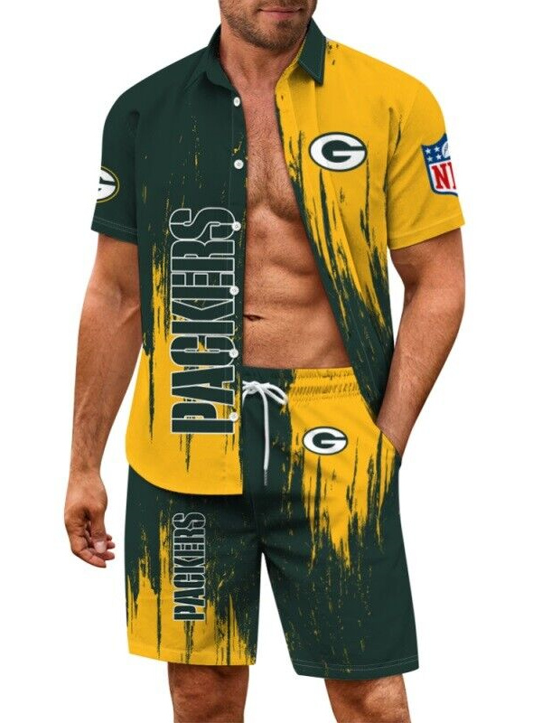 Green Bay Packers Limited Edition Hawaiian Shirt And Shorts Two-Piece Suits