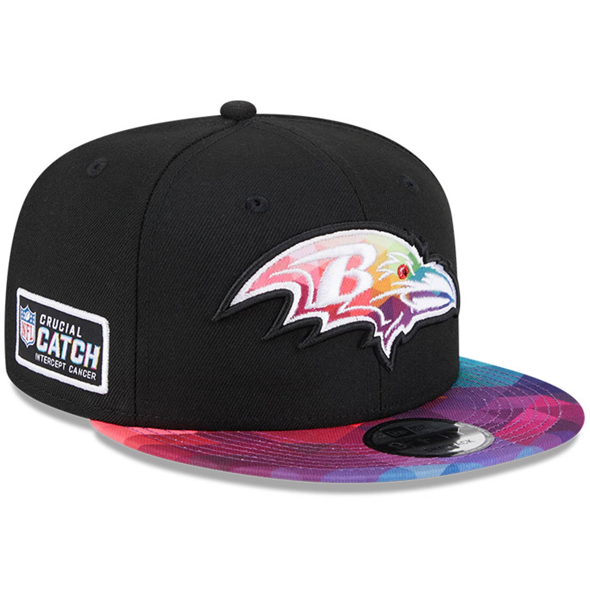 Baltimore Ravens Youth Black 2023 Crucial Catch 9FIFTY Snapback Hat
