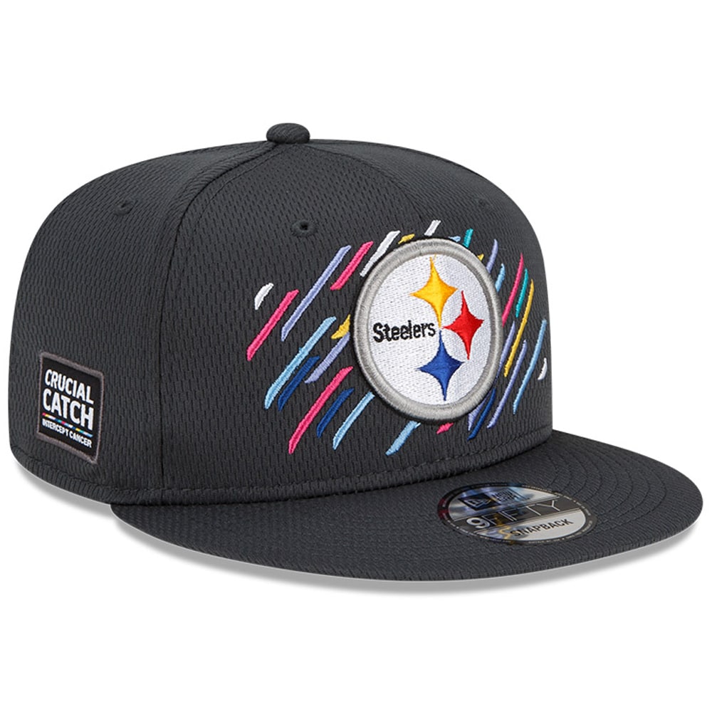 Pittsburgh Steelers Men's  Charcoal 2021  Crucial Catch 9FIFTY Snapback Adjustable Hat