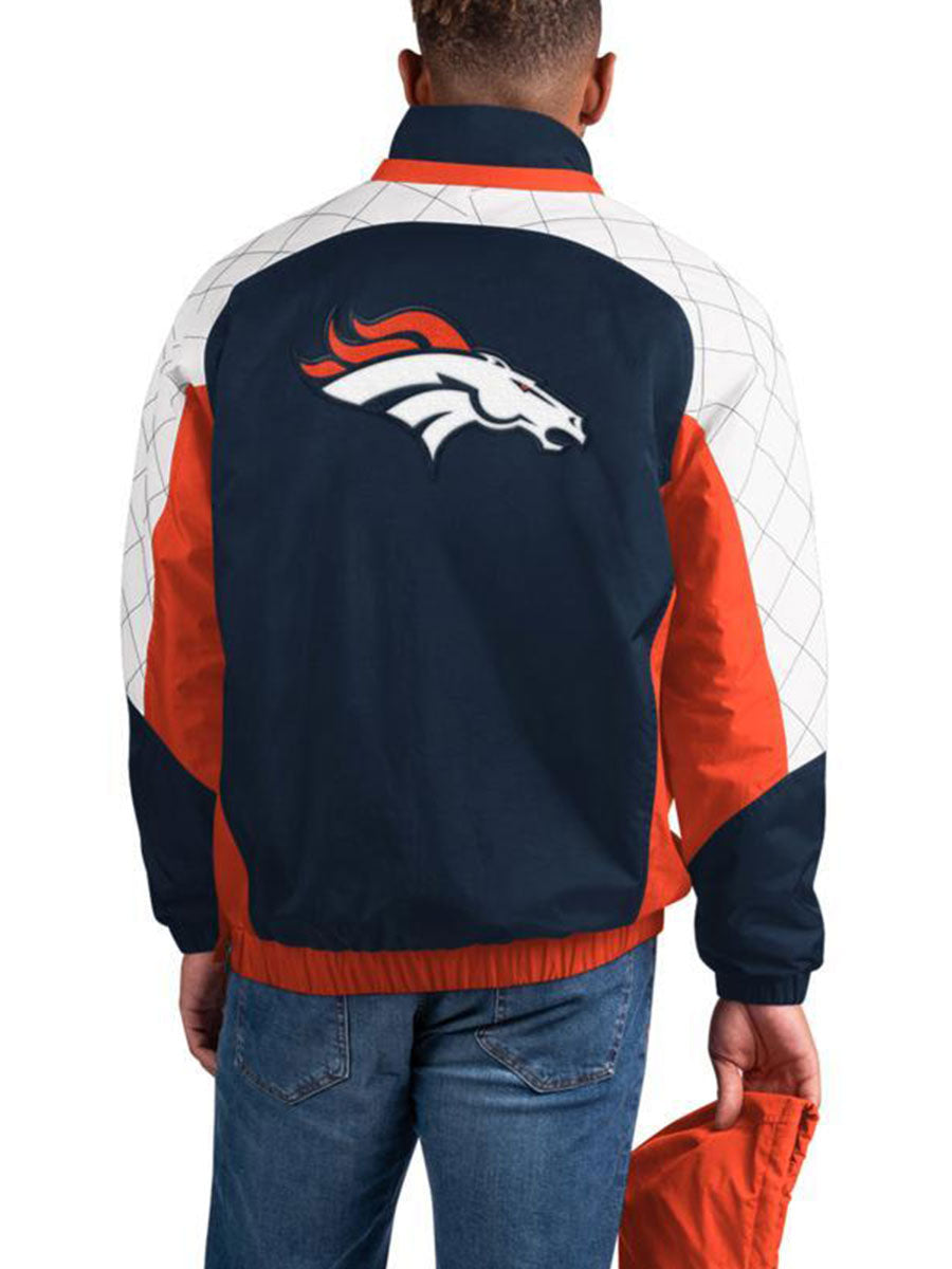 Denver Broncos Check Half-Snap Pullover Jacket
