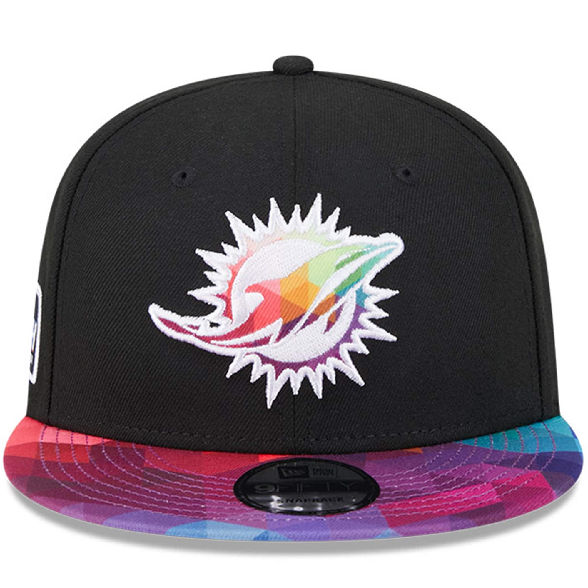 Miami Dolphins Youth Black 2023 Crucial Catch 9FIFTY Snapback Hat