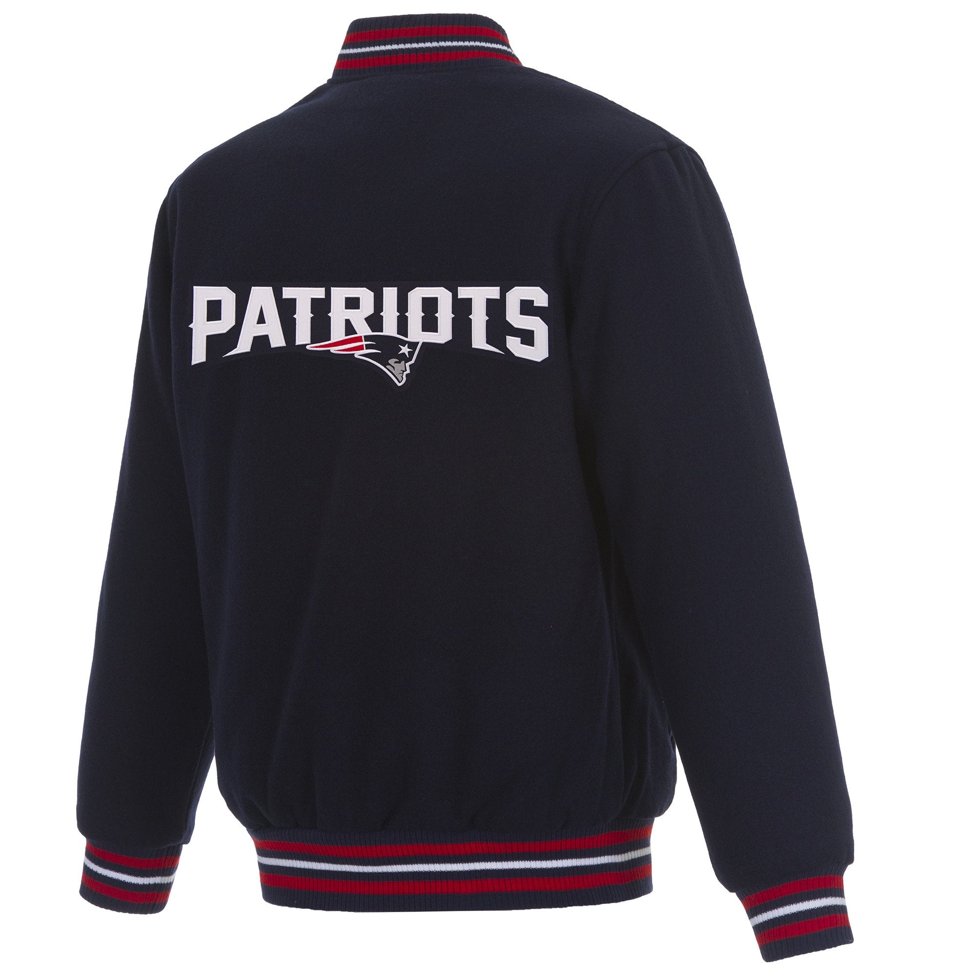NEW ENGLAND PATRIOTS REVERSIBLE WOOL JACKET - NAVY