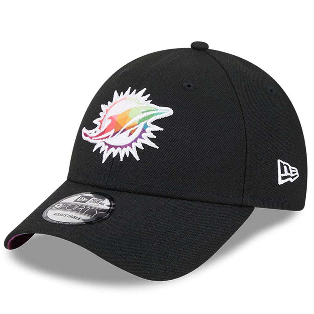 Miami Dolphins Men's   Black 2023  Crucial Catch 9FORTY Adjustable Hat