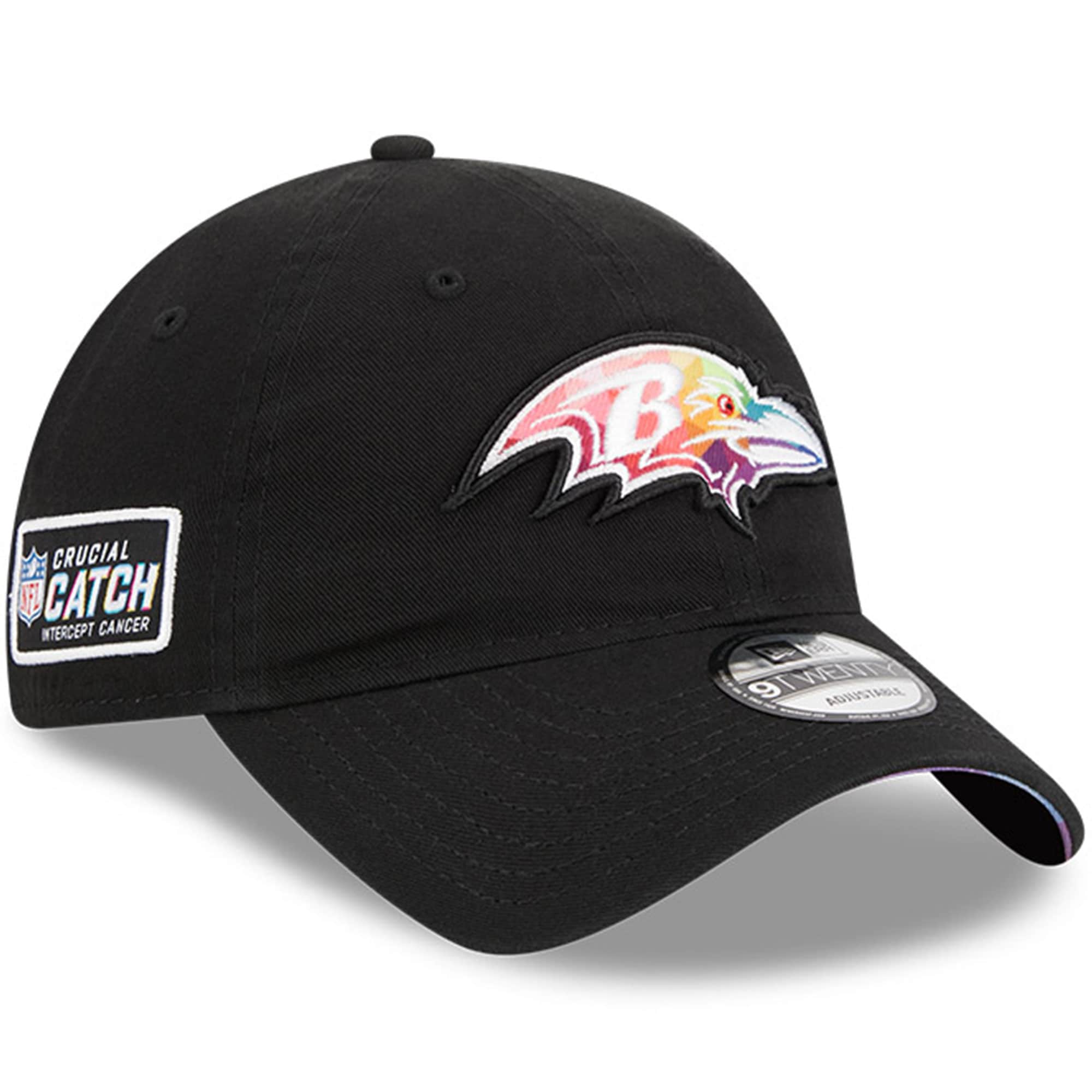 Baltimore Ravens Men's Black 2023 Crucial Catch 9TWENTY Adjustable Hat