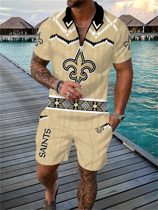 New Orleans Saints Limited Edition Polo Shirt And Shorts Two-Piece Suits