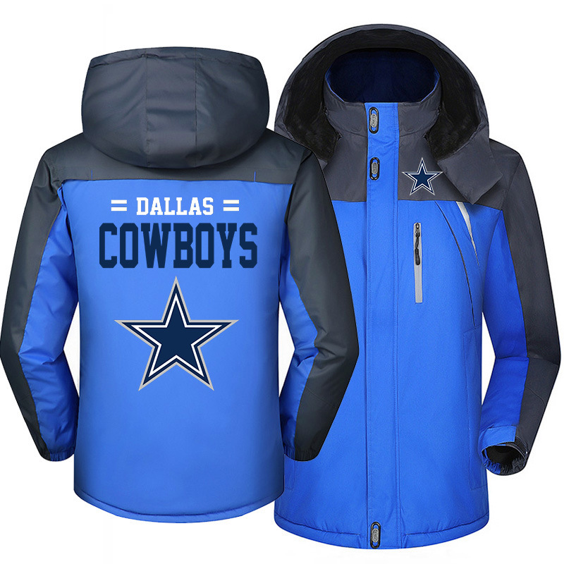Dallas Cowboys Warm Hoodie Fleece Coat Winter Jacket Coat Ski Suit