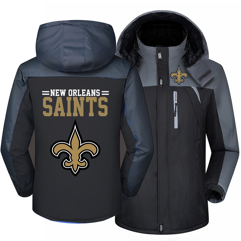 New Orleans Saints Warm Hoodie Fleece Coat Winter Jacket Coat Ski Suit