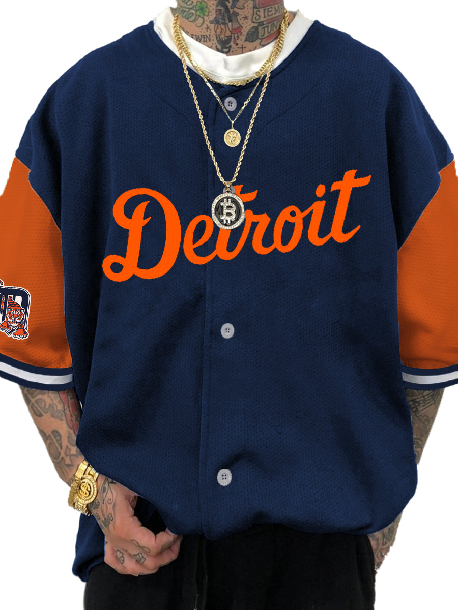 Detroit Tigers Fashion Men's Fashion Short Sleeve Jersey