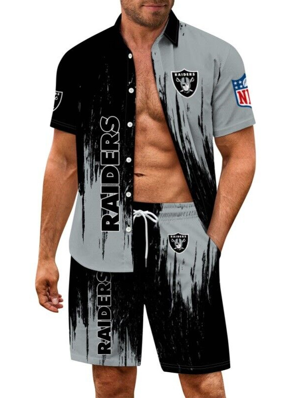 Las Vegas Raiders Limited Edition Hawaiian Shirt And Shorts Two-Piece Suits