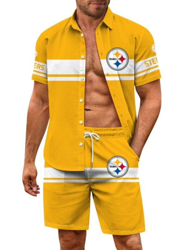 Pittsburgh Steelers Limited Edition Hawaiian Shirt And Shorts Two-Piece Suits