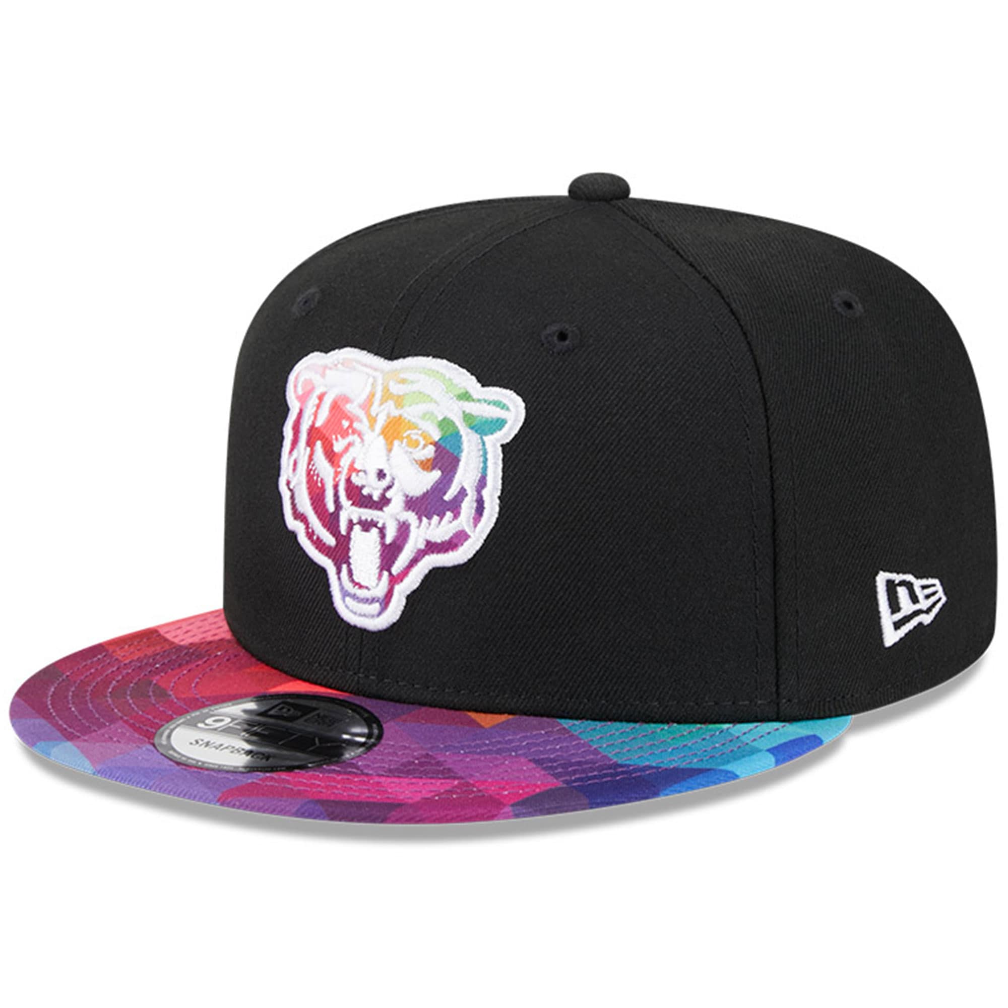 Chicago Bears Youth   Black 2023  Crucial Catch 9FIFTY Snapback Hat