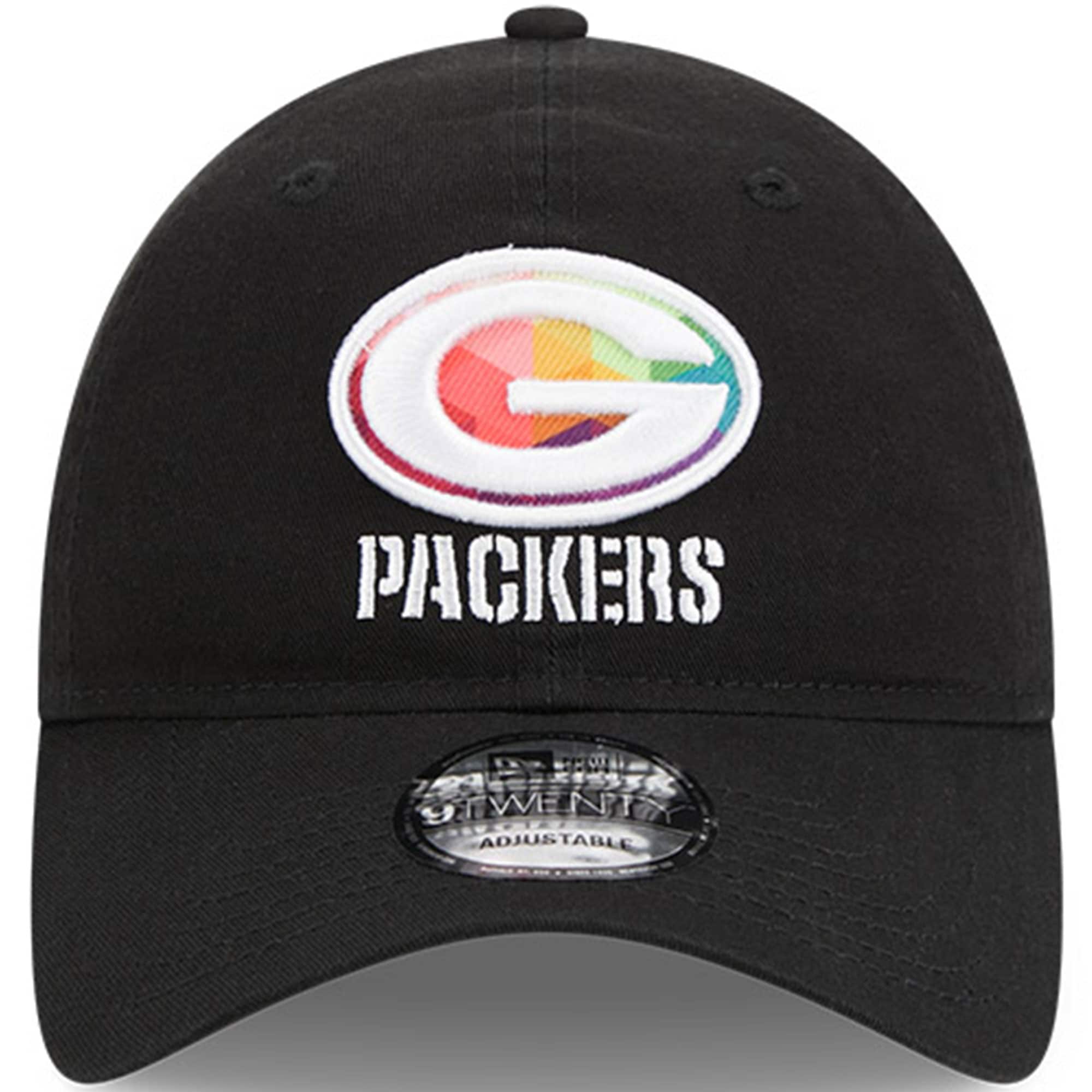 Green Bay Packers Men's   Black 2023  Crucial Catch 9TWENTY Adjustable Hat