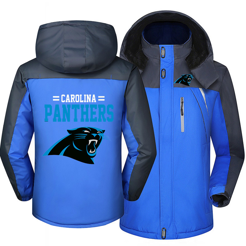 Carolina Panthers Warm Hoodie Fleece Coat Winter Jacket Coat Ski Suit