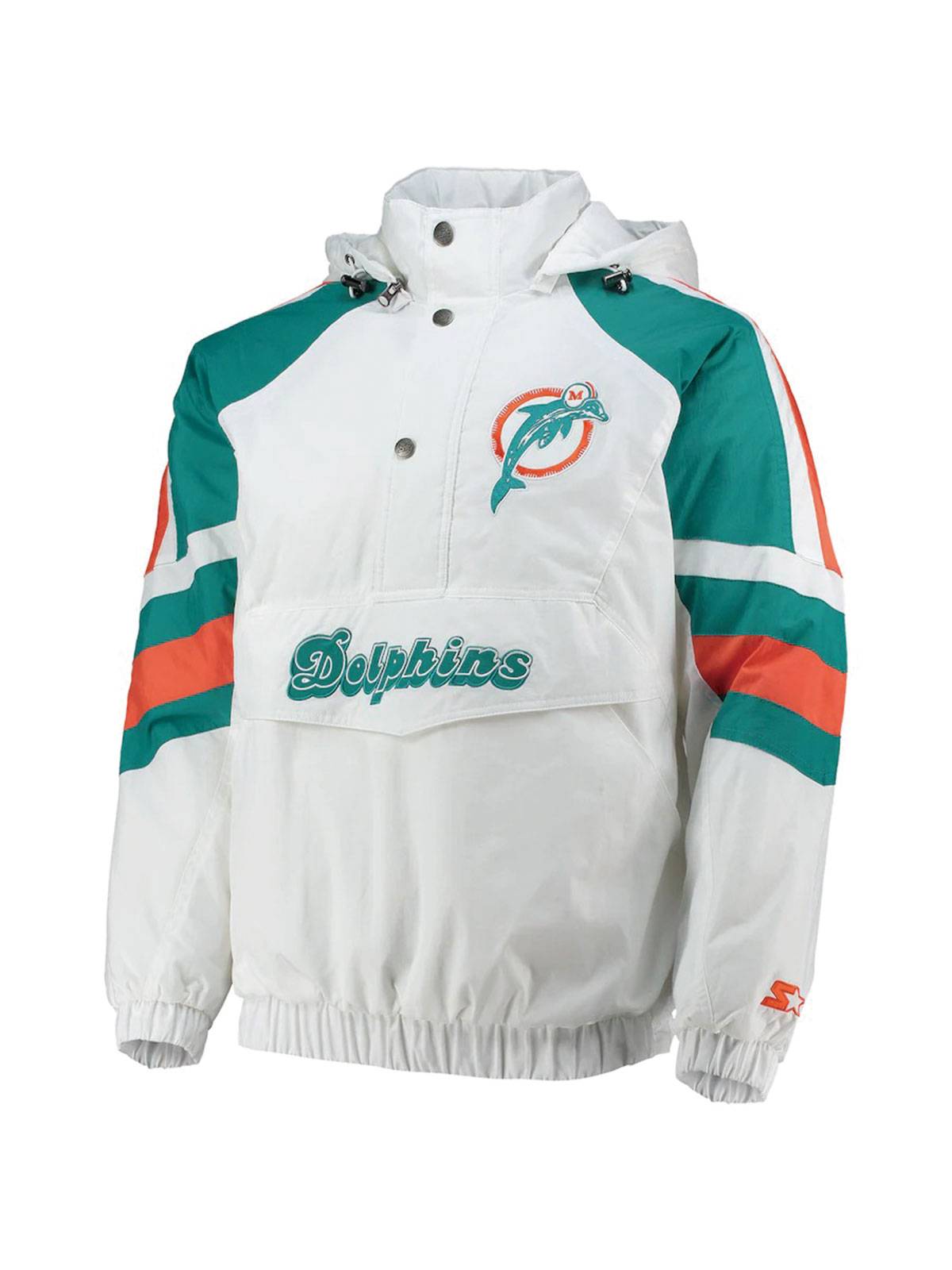 Miami Dolphins Half-Snap Hoodie Jacket