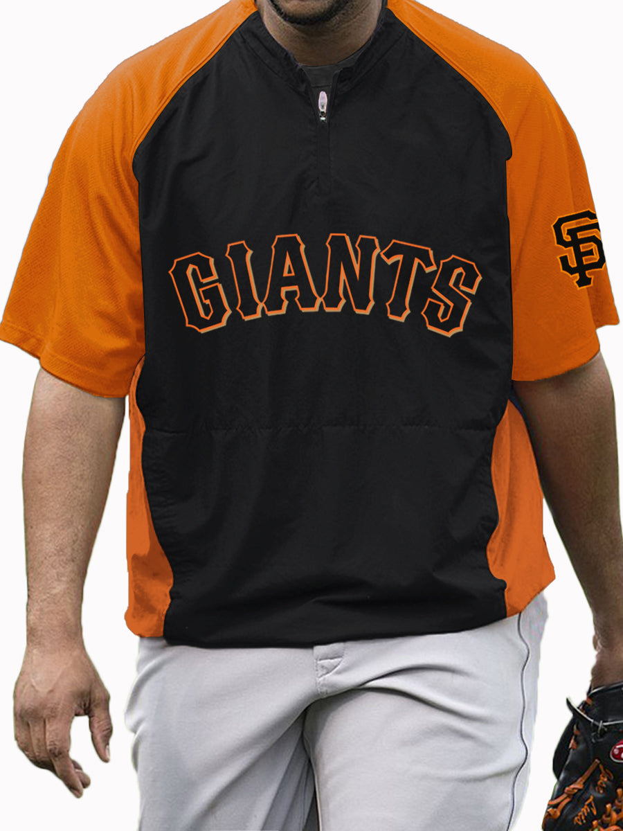 San Francisco Giants MLB Men's Raglan Short Sleeve Sports Top