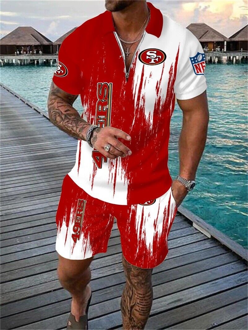 San Francisco 49ers Limited Edition Polo Shirt And Shorts Two-Piece Suits