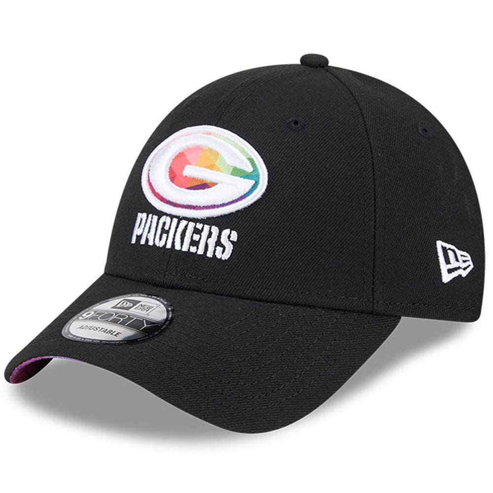 Green Bay Packers Men's   Black 2023  Crucial Catch 9FORTY Adjustable Hat