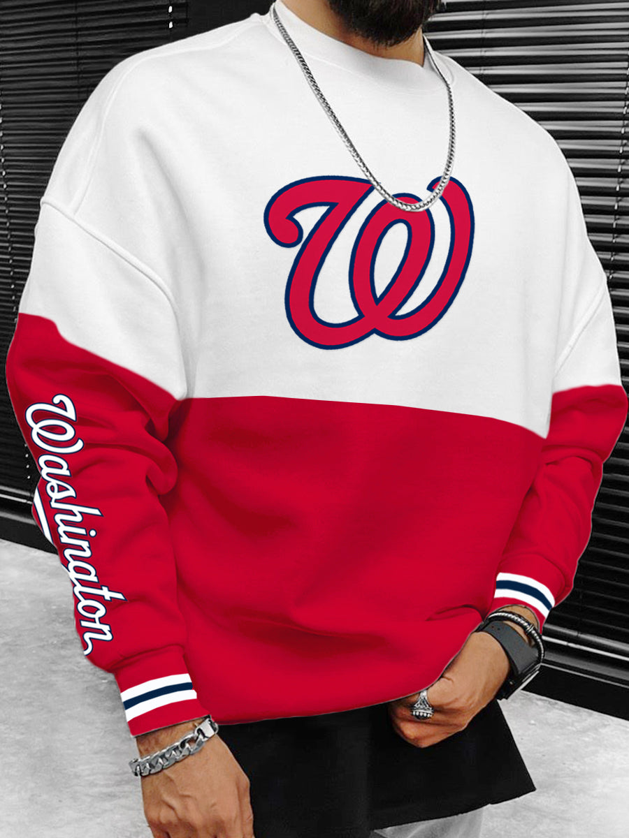 Washington Nationals MLB Men's Oversize Crewneck Sweatshirt