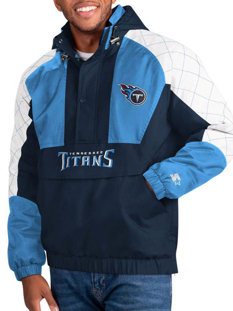 Tennessee Titans Check Half-Snap Pullover Jacket