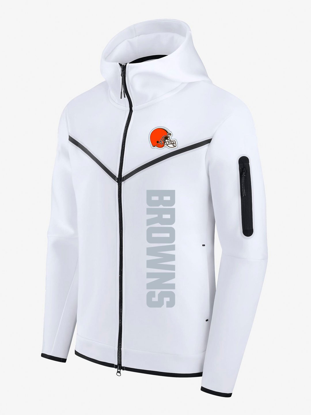 Cleveland Browns White Diamond Full-Zip Jacket