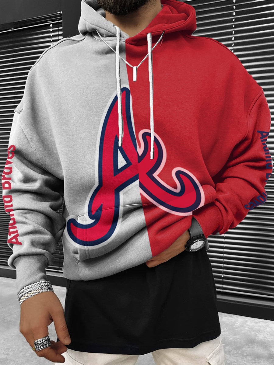 Atlanta Braves Fashion Men's Crewneck Hooded