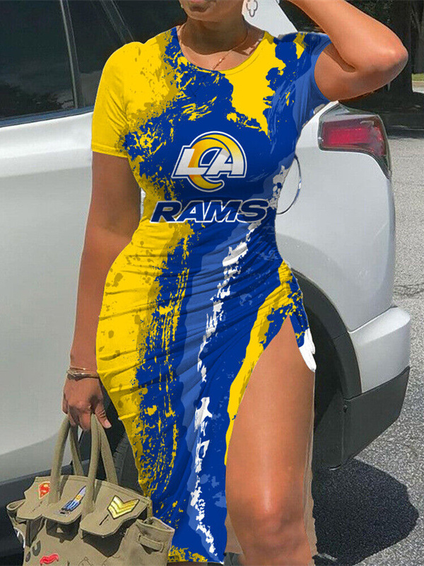 Los Angeles Rams Women's Slit Bodycon Dress