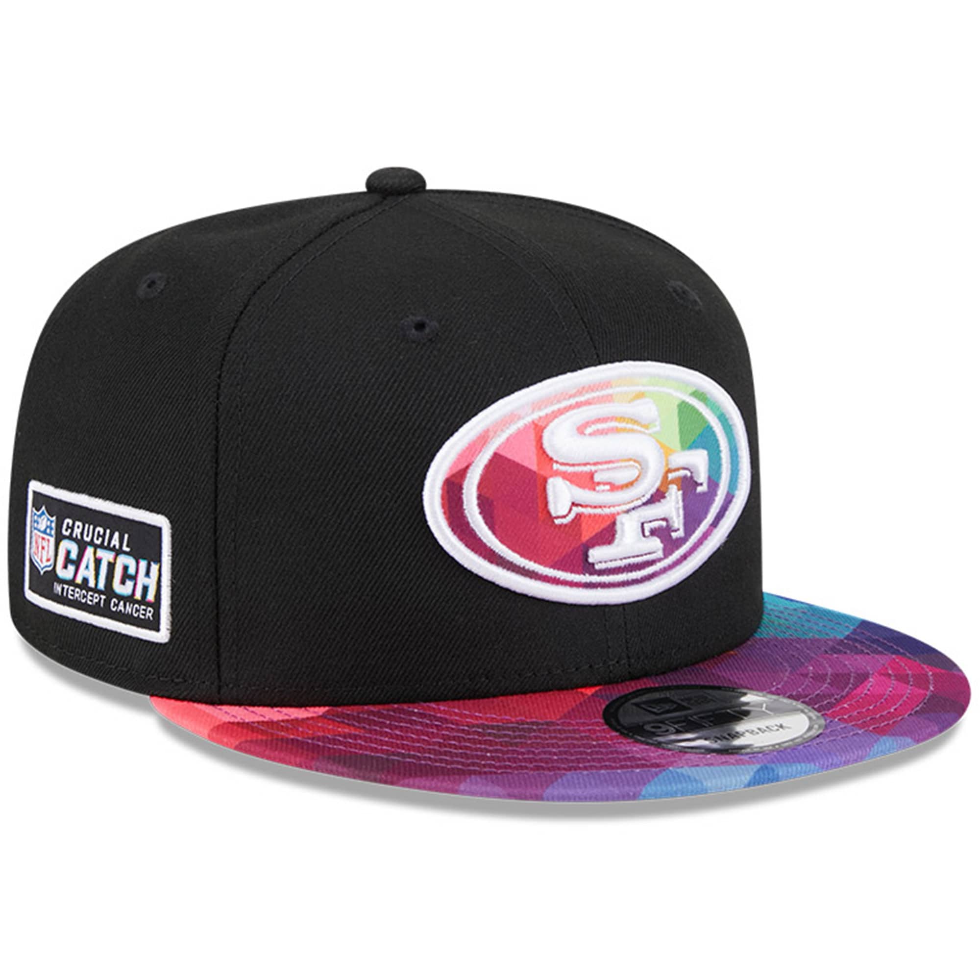 San Francisco 49ers Men's Black 2023 Crucial Catch 9FIFTY Snapback Hat